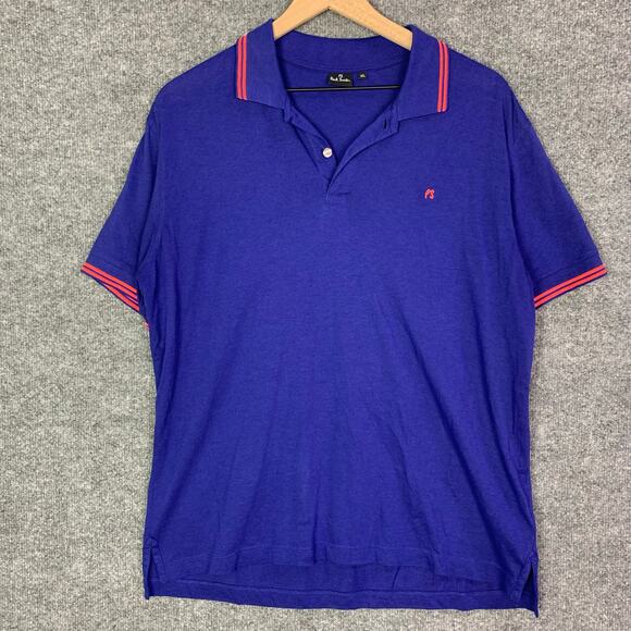 Paul‎ Smith Blue Polo Shirt SZ XL Men's Short Sleeve LOGO - Picture 1 of 9